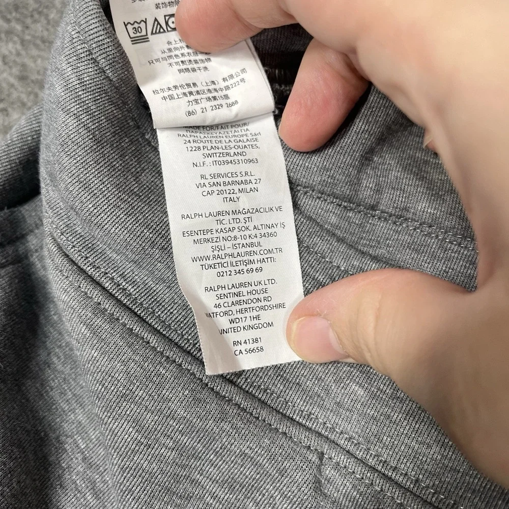 Polo Ralph Lauren Double Knit Joggers Mens M Gray Drawstring Preppy  29